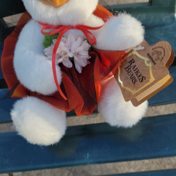 Robert Raikes Bear Flower Fairies Orange Wings Autumn Adorable 10" Tall NWT - Picture 3 of 7